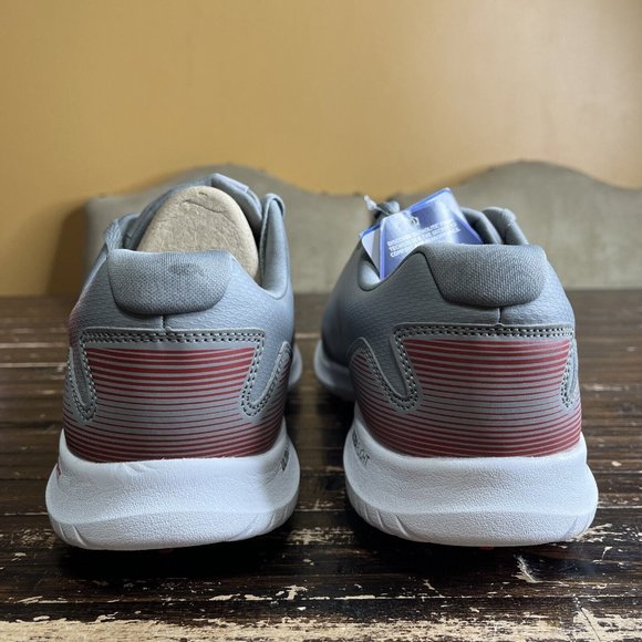 Skechers Men's Max 2 Arch Fit Waterproof. Grey/Red.(214028WW/GYRD). size 10 - Picture 5 of 6